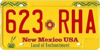 NM license plate 623RHA