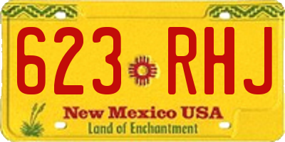 NM license plate 623RHJ