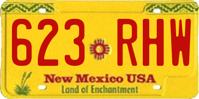 NM license plate 623RHW