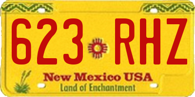 NM license plate 623RHZ