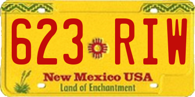 NM license plate 623RIW