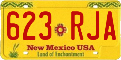 NM license plate 623RJA