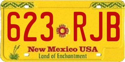 NM license plate 623RJB