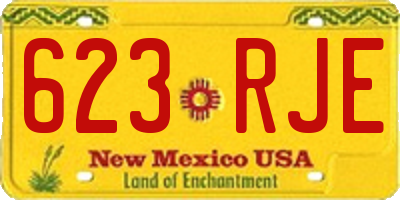 NM license plate 623RJE