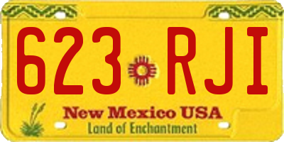 NM license plate 623RJI
