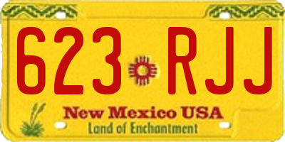 NM license plate 623RJJ