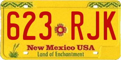 NM license plate 623RJK