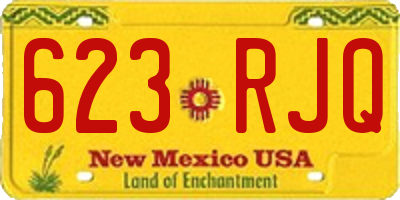 NM license plate 623RJQ