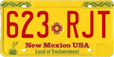 NM license plate 623RJT