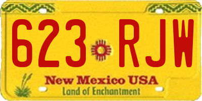 NM license plate 623RJW