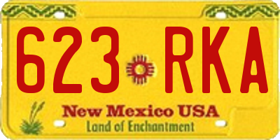 NM license plate 623RKA