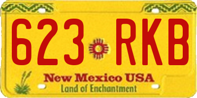 NM license plate 623RKB