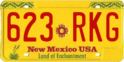 NM license plate 623RKG