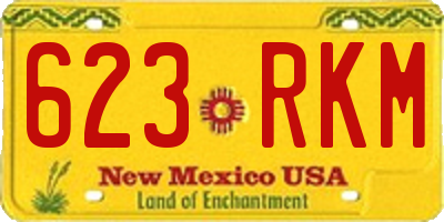 NM license plate 623RKM