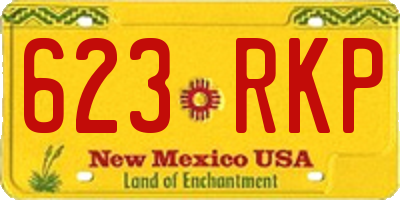 NM license plate 623RKP