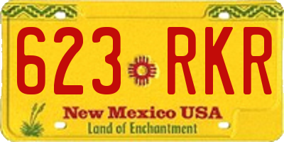 NM license plate 623RKR