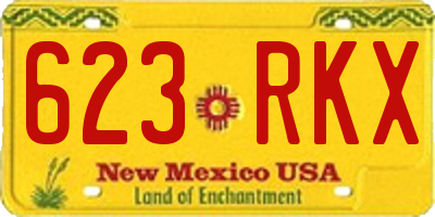 NM license plate 623RKX