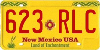 NM license plate 623RLC