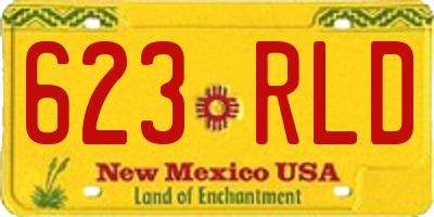 NM license plate 623RLD