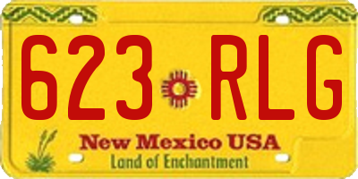 NM license plate 623RLG