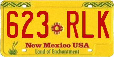 NM license plate 623RLK