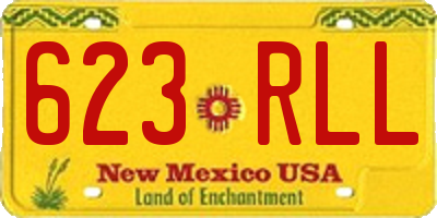 NM license plate 623RLL
