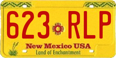 NM license plate 623RLP