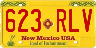 NM license plate 623RLV