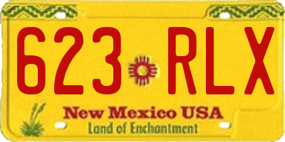 NM license plate 623RLX