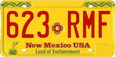 NM license plate 623RMF