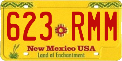 NM license plate 623RMM