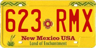 NM license plate 623RMX