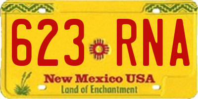 NM license plate 623RNA