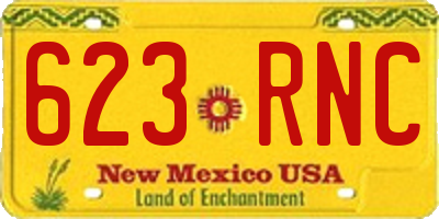 NM license plate 623RNC