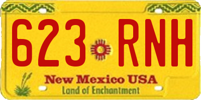 NM license plate 623RNH