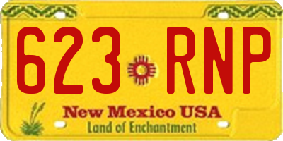 NM license plate 623RNP