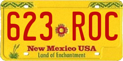 NM license plate 623ROC