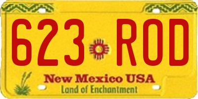 NM license plate 623ROD