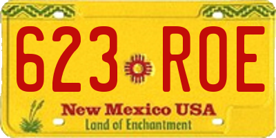 NM license plate 623ROE