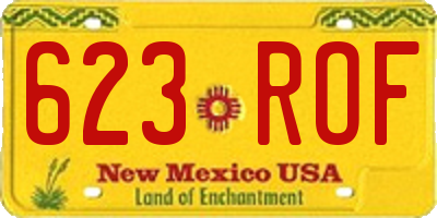 NM license plate 623ROF