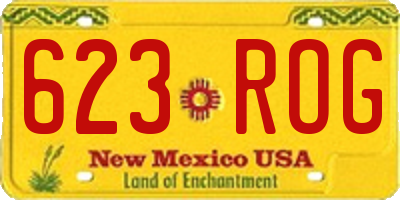 NM license plate 623ROG