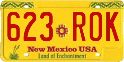 NM license plate 623ROK