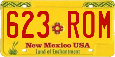 NM license plate 623ROM