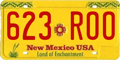 NM license plate 623ROO
