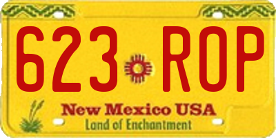 NM license plate 623ROP
