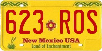 NM license plate 623ROS