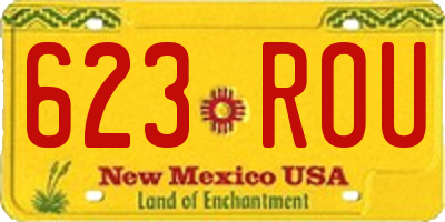 NM license plate 623ROU