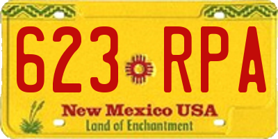 NM license plate 623RPA
