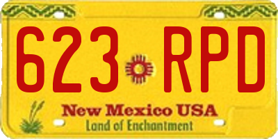 NM license plate 623RPD