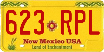 NM license plate 623RPL